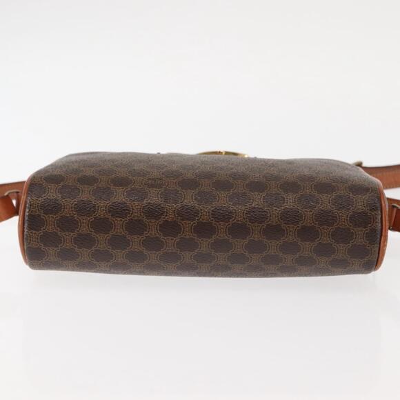 CELINE Macadam Canvas Shoulder Bag Pvc Leather Brown - Picture 9 of 13